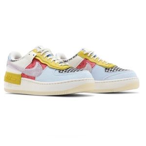 Nike Air Force 1 Shadow Patchwork Sneakers Unisex Size 9.